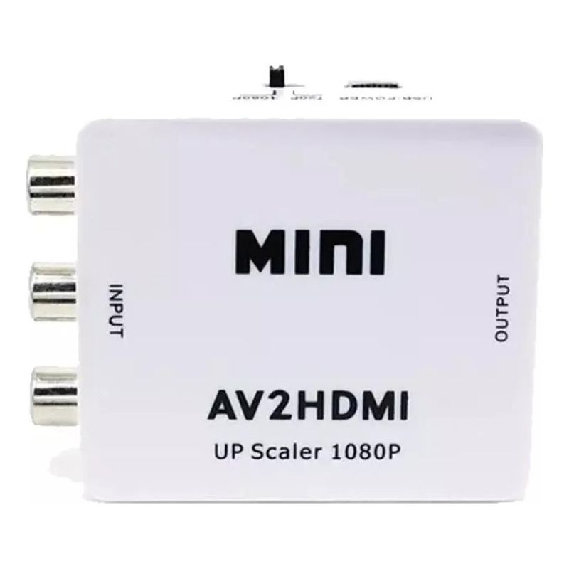 GENERICO - Adaptador de Video RCA a HDMI Digital con Alimentación USB