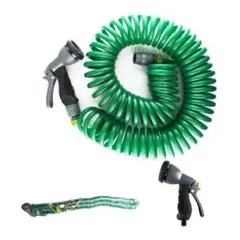 GENERICO - Manguera Extensible Con Pistola 15 Mts Rayun Color Verde