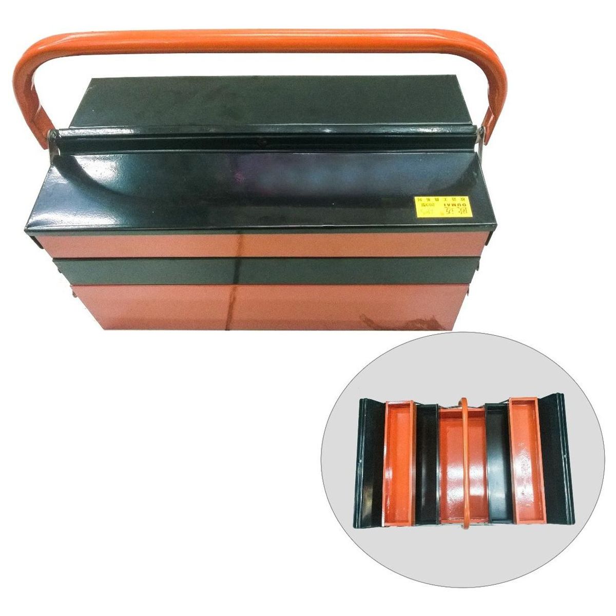 GENERICO - Caja Metálica de 5 Compartimentos para Herramientas