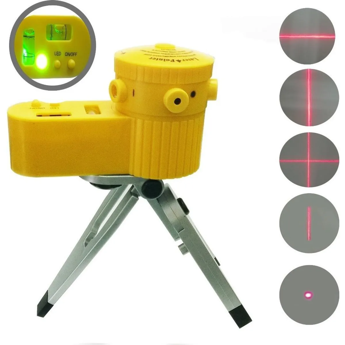 GENERICO - Nivel Láser Multifuncional 5 Líneas con Trípode