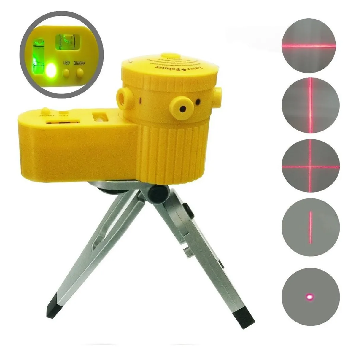 GENERICO - Nivel Láser Multifuncional 5 Líneas con Trípode