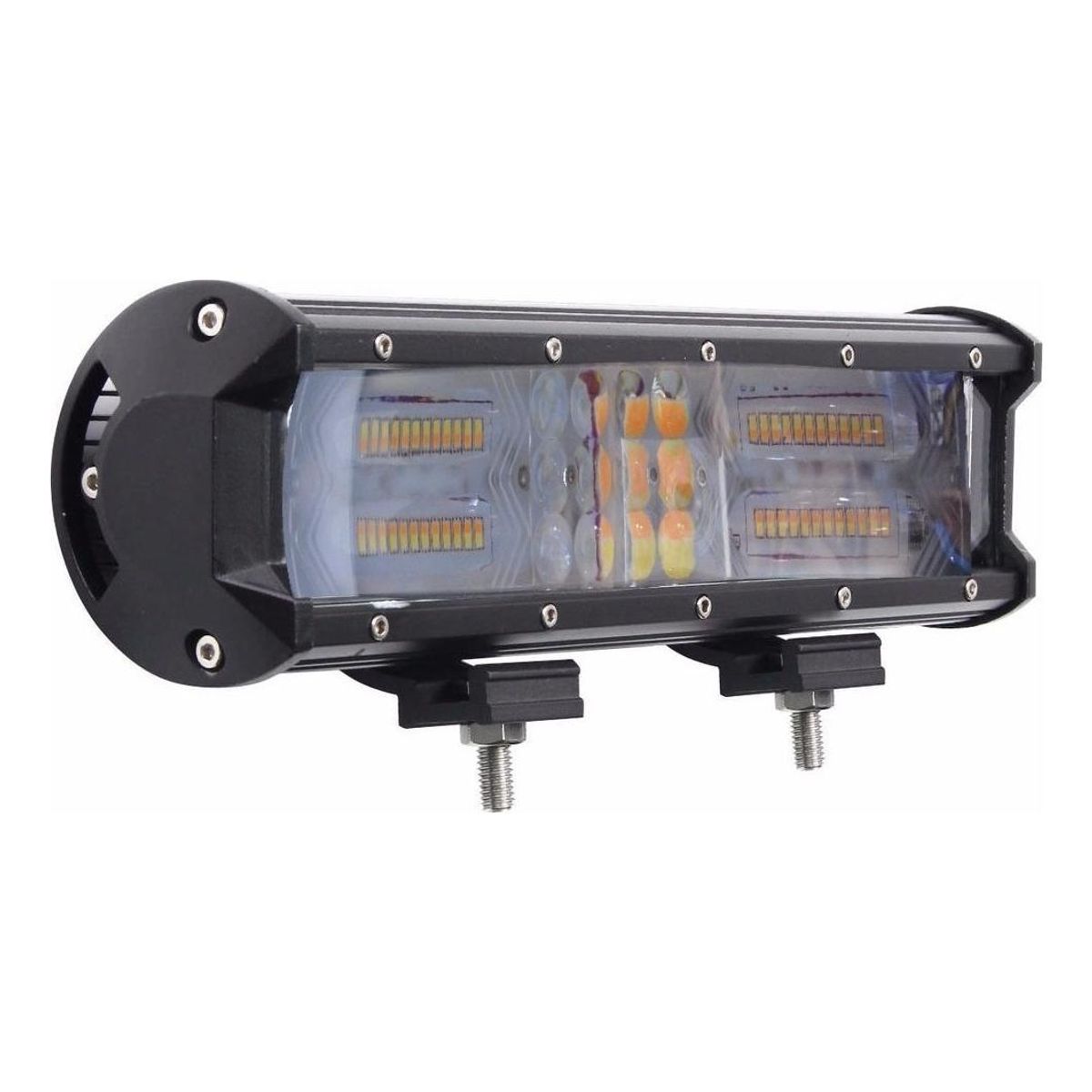 GENERICO - Barras LED Bicolor 180W 12" Ámbar y Blanco 4D COB CREE