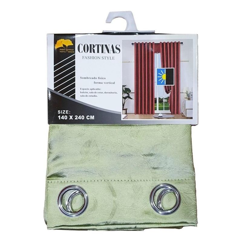 GENERICO - Cortina Blackout Doble Capa Engomado 140x240 cm