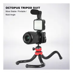 GENERICO - Kit Completo de Vlogging con Trípode y Micrófono Profesional
