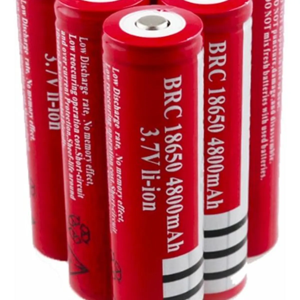 GENERICO - Pack de 15 Baterías Recargables 18650 para Linternas LED