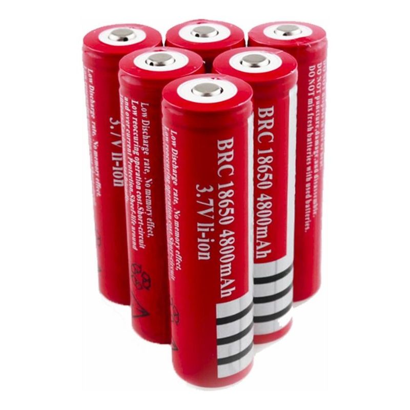 GENERICO - Pack de 15 Baterías Recargables 18650 para Linternas LED