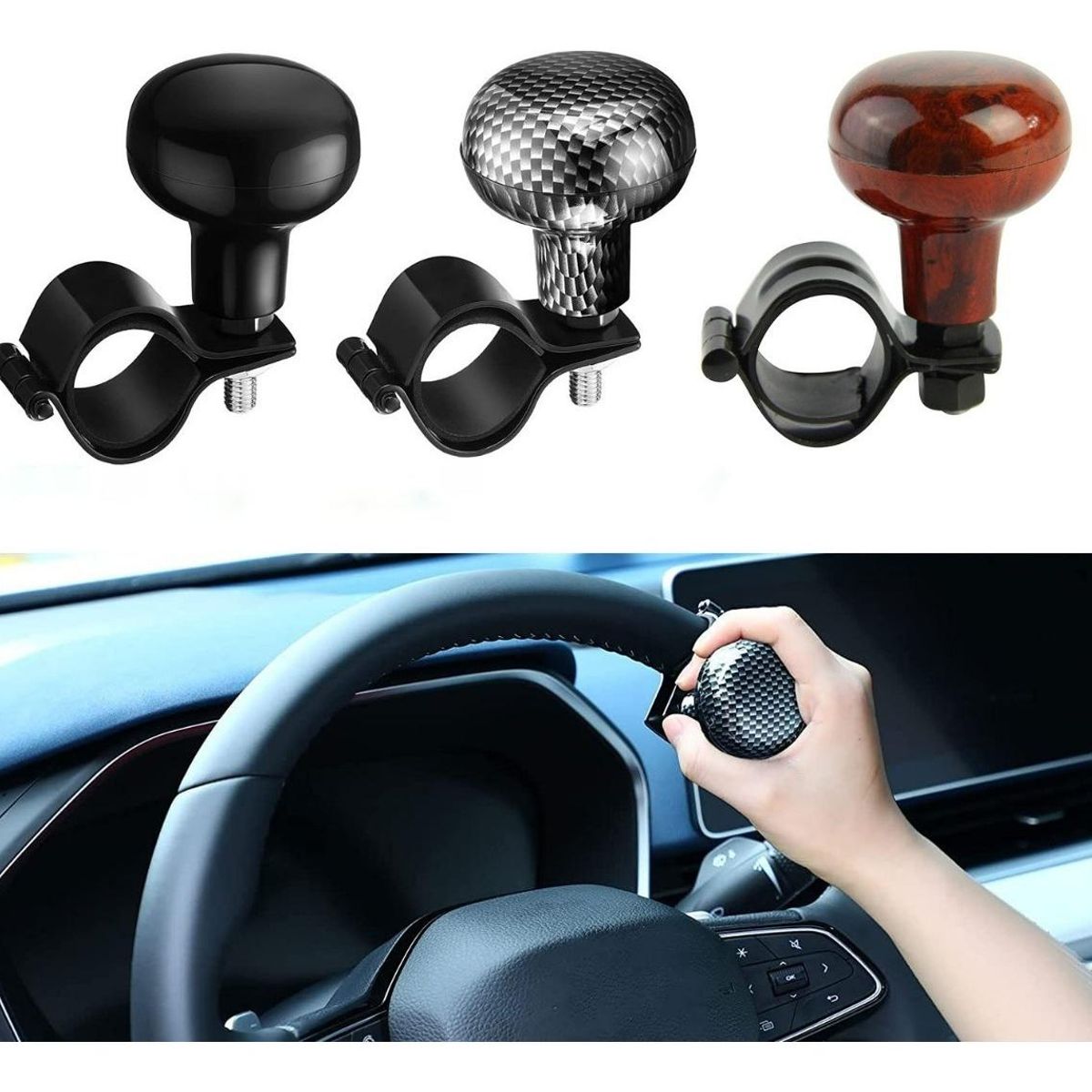 GENERICO - Perilla Giratoria Pomo 360 Universal para Volante