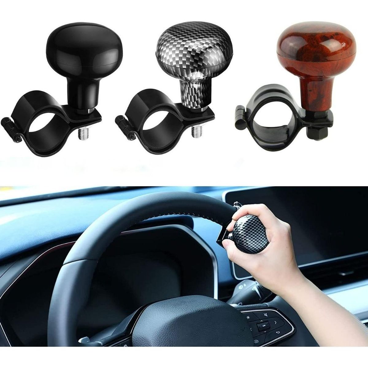 GENERICO - Perilla Giratoria Pomo 360 Universal para Volante