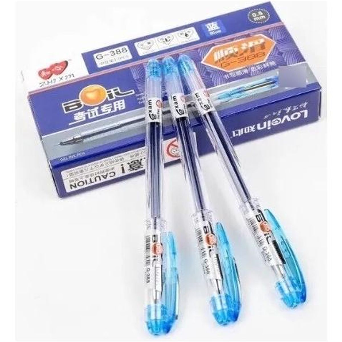 GENERICO - Pack de 12 Lápices Gel Bolígrafos 05mm Azul