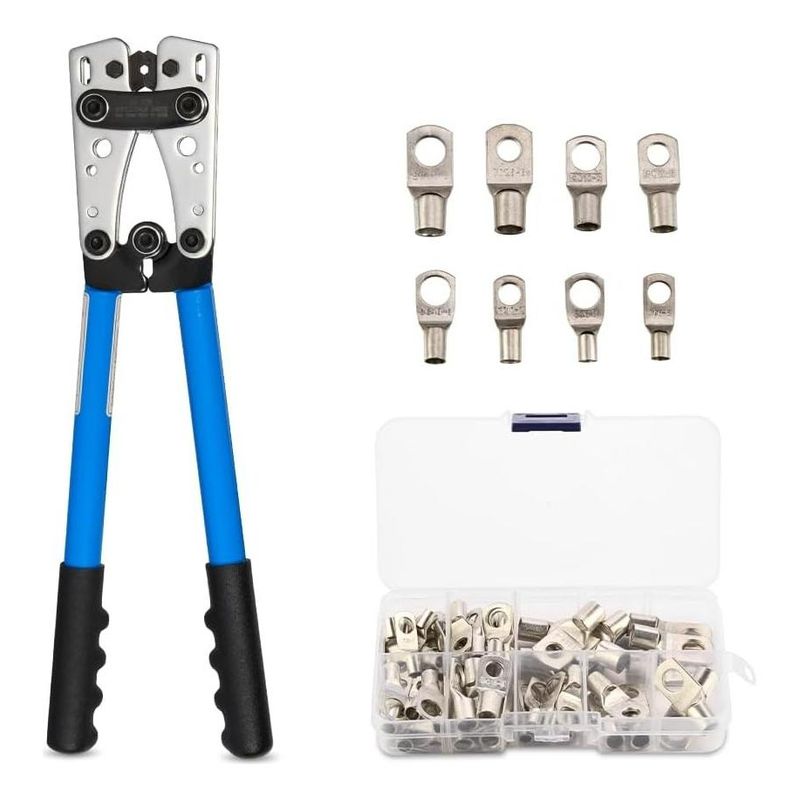 GENERICO - Kit de Alicate Crimpado 6-50 mm con Terminales Inclusos