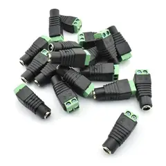 GENERICO - Pack de 10 Conectores DC Hembra para Cámaras de Seguridad