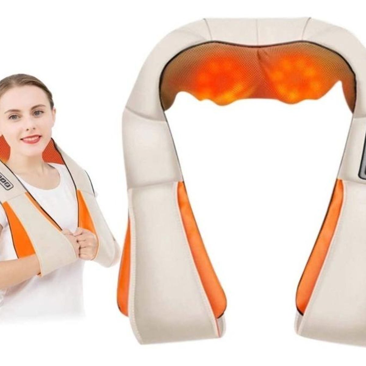 GENERICO - Masajeador Eléctrico para Cuello y Espalda con Calor