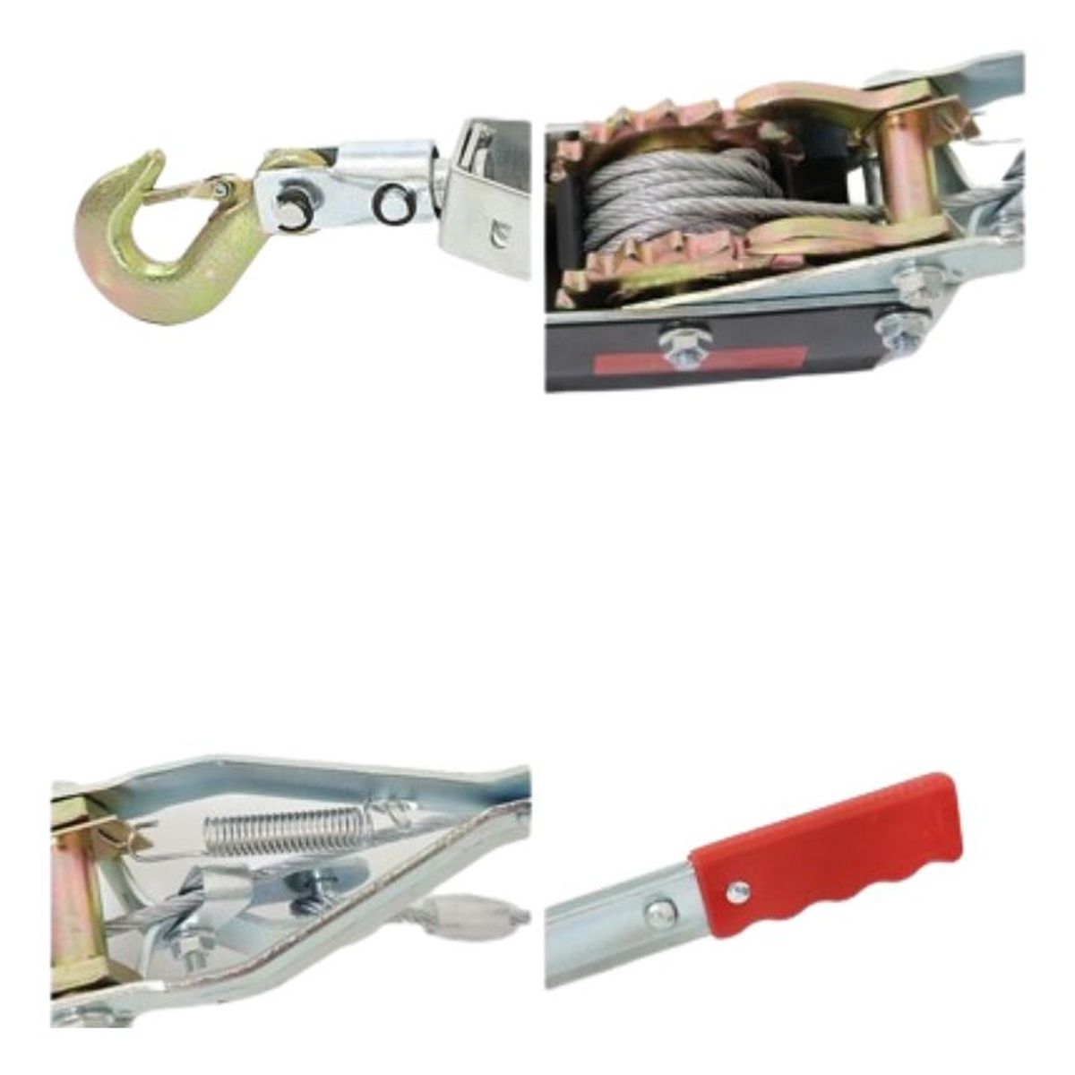 GENERICO - Tecle Manual de Palanca 2 Toneladas con Ganchos de Acero