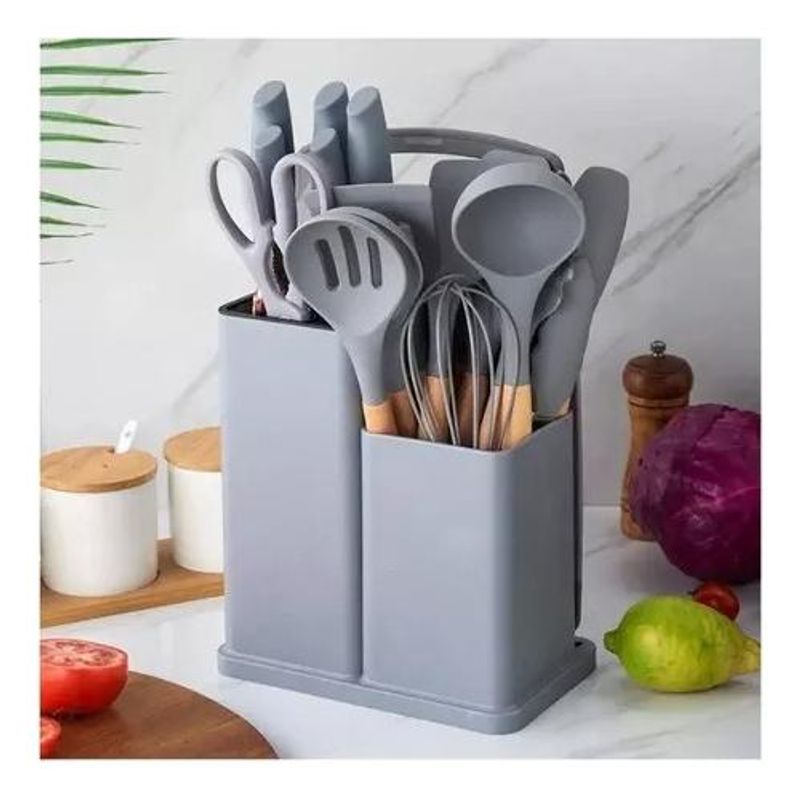 GENERICO - Juego de Utensilios de Cocina de Silicona 19 Piezas