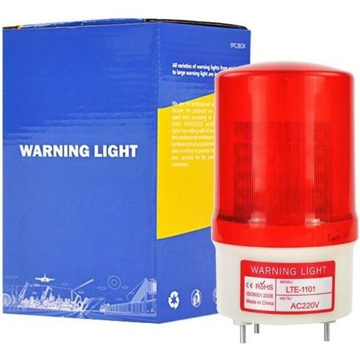 GENERICO - Lámpara LED Baliza Giratoria de Advertencia 220V