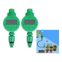 GENERICO - Pack de 2 Riego Programador Automático Digital Verde