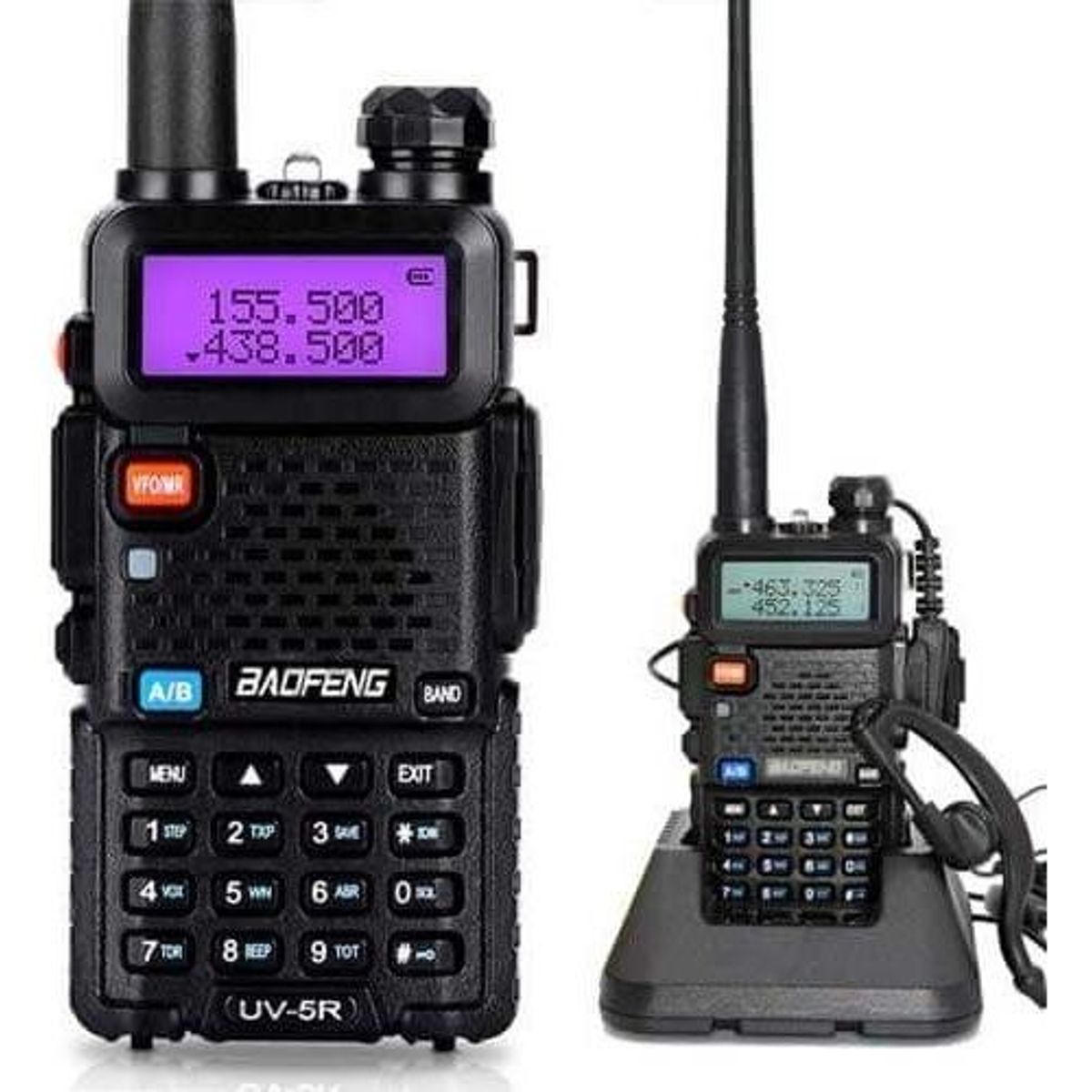 GENERICO - Walkie Talkie Dual Banda VHF UHF con Funciones Avanzadas