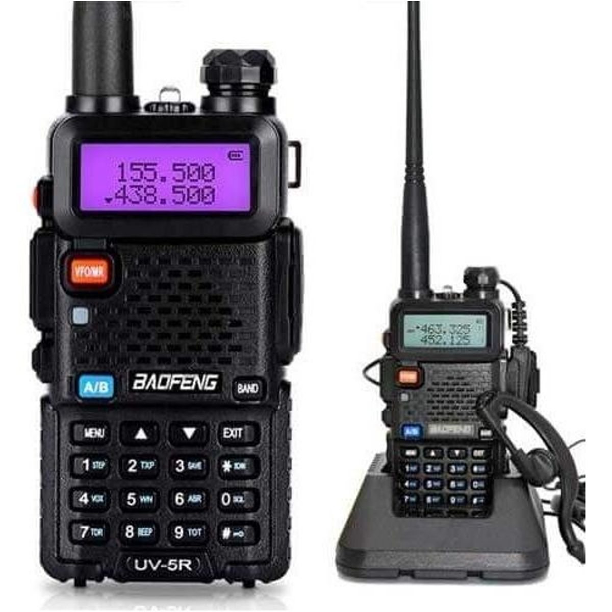 GENERICO - Walkie Talkie Dual Banda VHF UHF con Funciones Avanzadas
