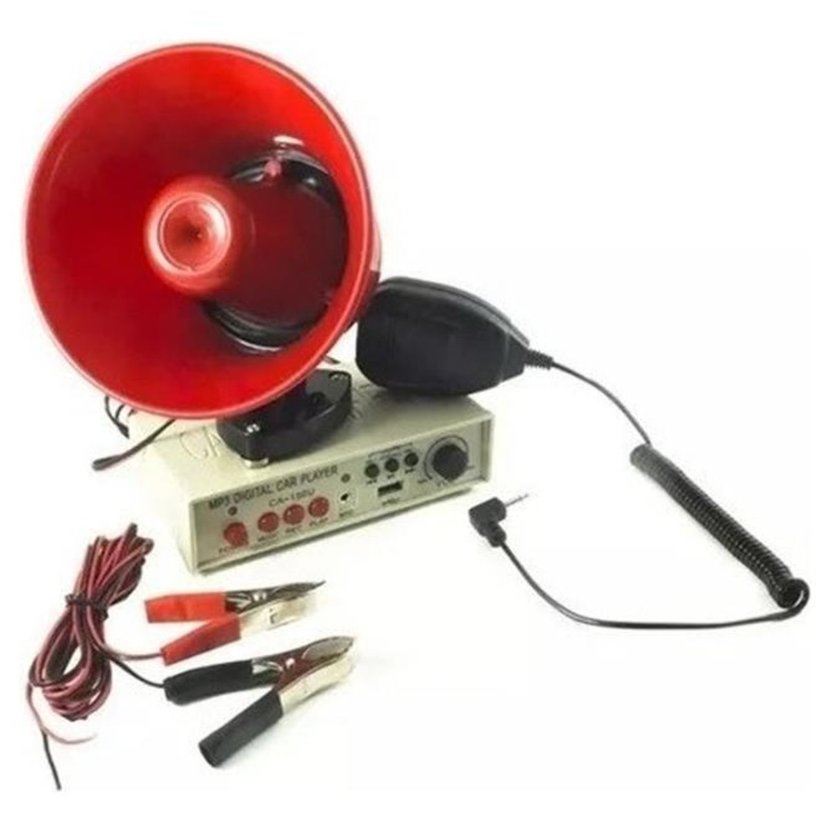 GENERICO - Megáfono MP3 con Grabación y USB 40W Imán Potente