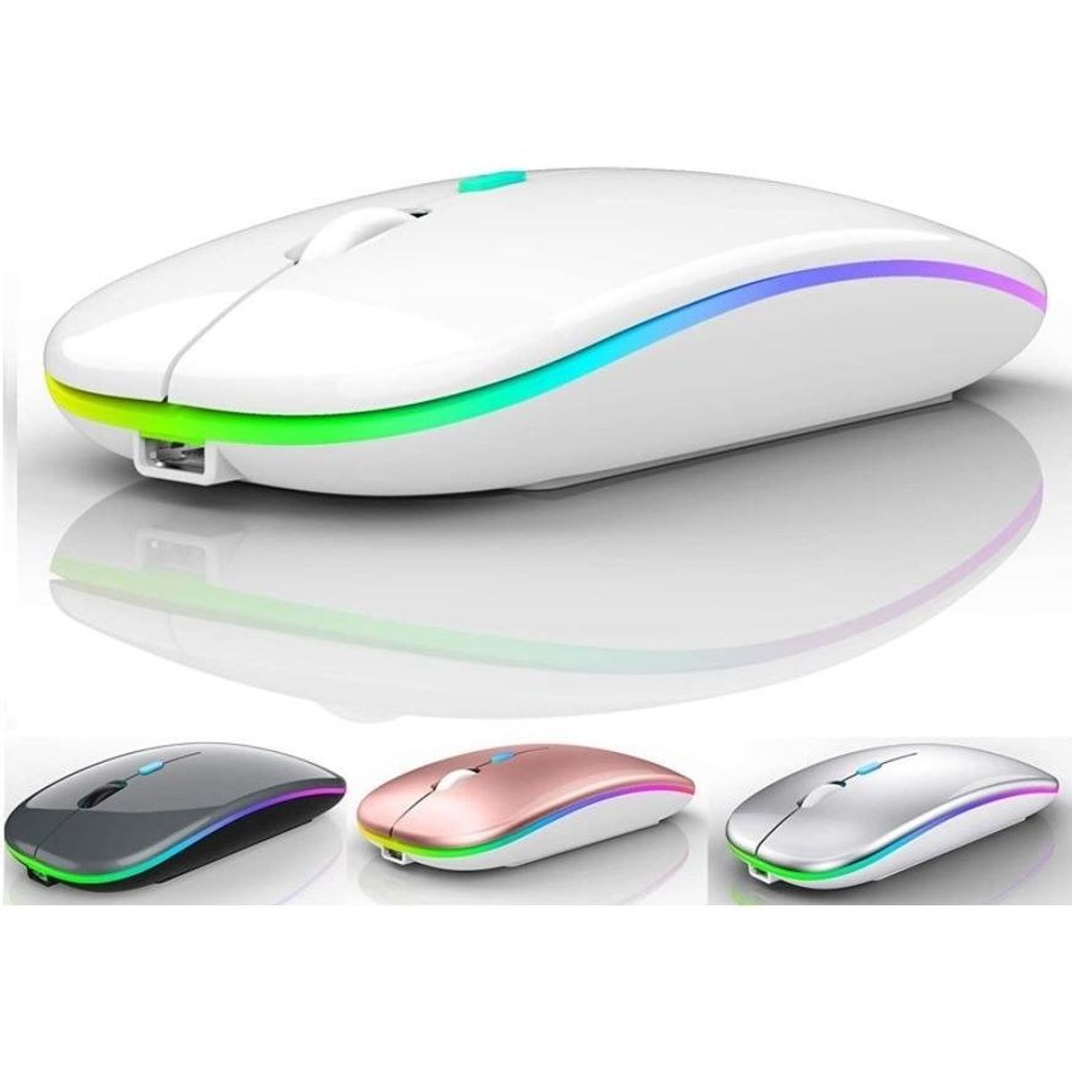 GENERICO - Mouse Bluetooth Inalámbrico Silencioso Recargable 24G