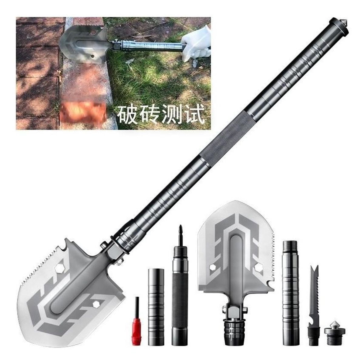 GENERICO - Pala Plegable Multifuncional para Camping y Supervivencia