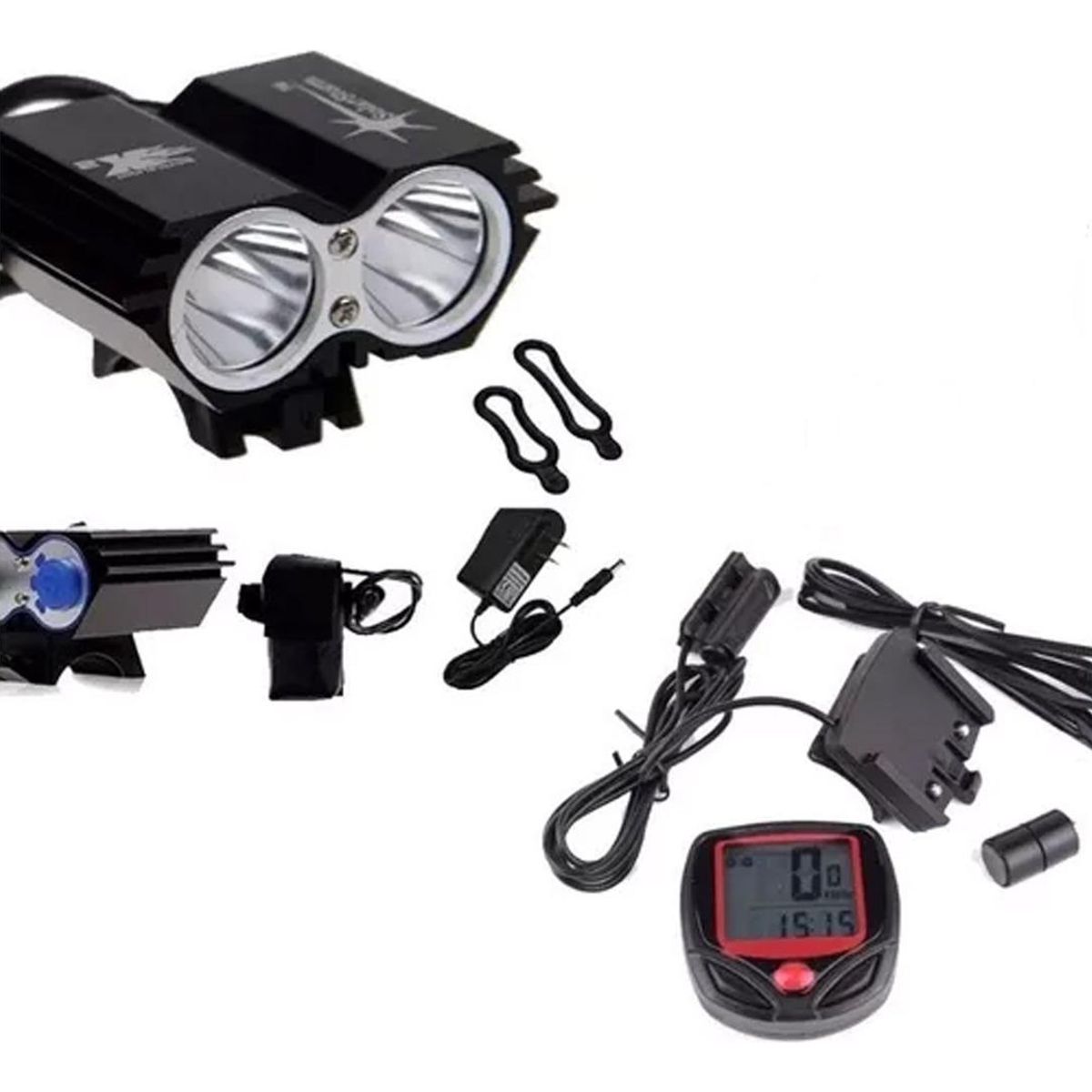 GENERICO - Linterna Frontal Potente para Ciclismo 2400 Lúmenes