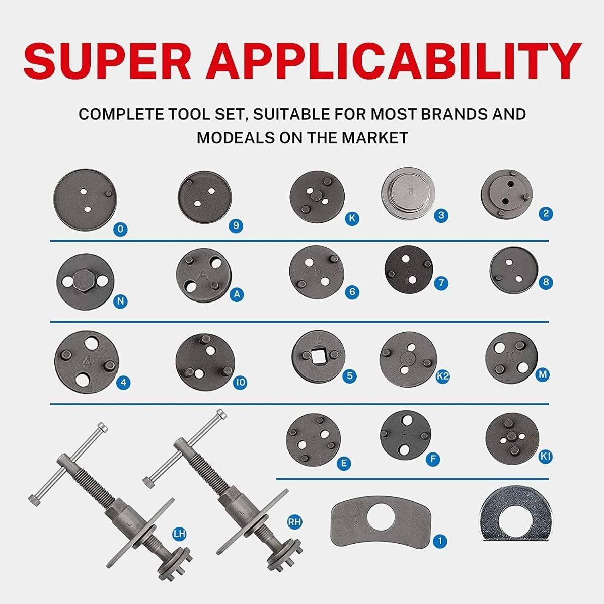 GENERICO - Kit de Herramientas para Reparación de Calipers - 21 Piezas
