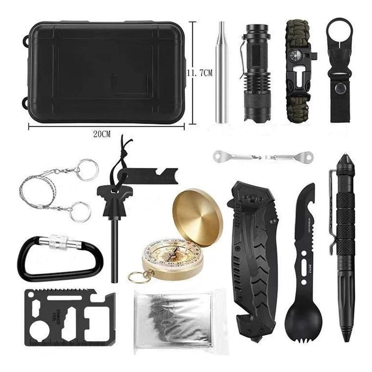 GENERICO - Kit de Herramientas de Supervivencia Compacto