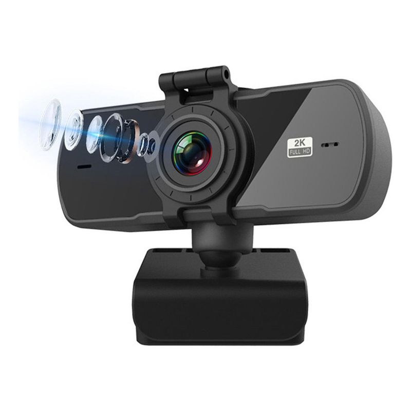GENERICO - Cámara Web USB con Micrófono Full HD 1080p para Teletrabajo