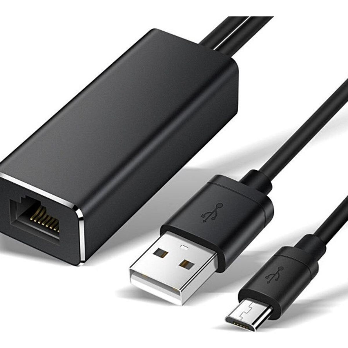 GENERICO - Adaptador Ethernet USB 20 y Micro USB de 1 metro