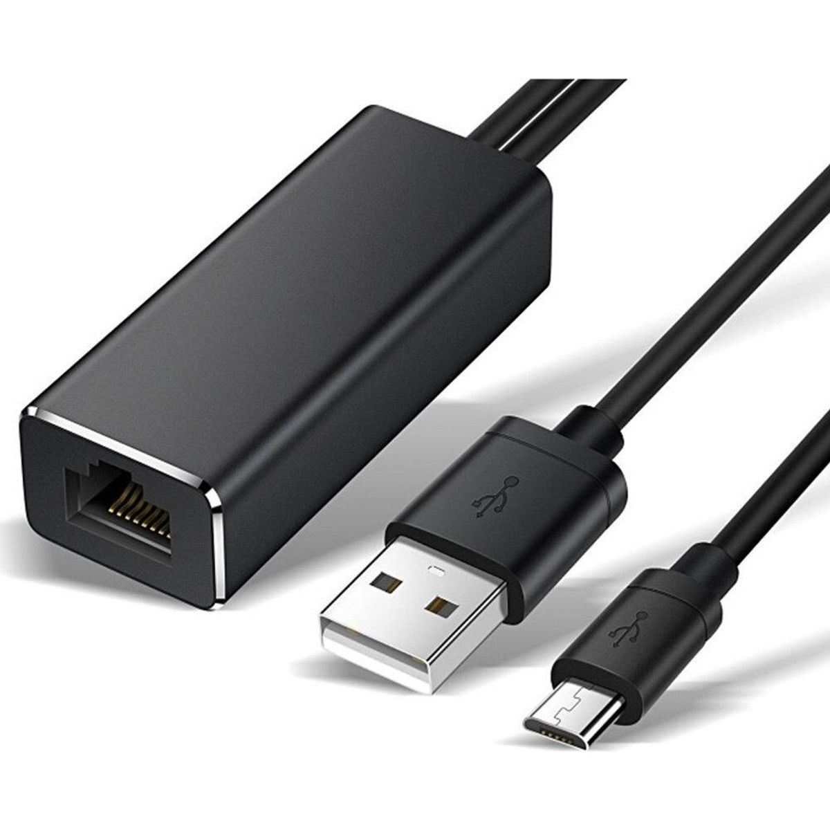 GENERICO - Adaptador Ethernet USB 20 y Micro USB de 1 metro