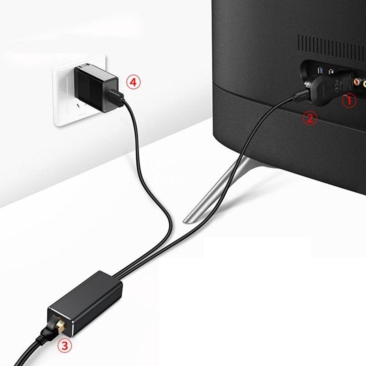 GENERICO - Adaptador Ethernet USB 20 y Micro USB de 1 metro