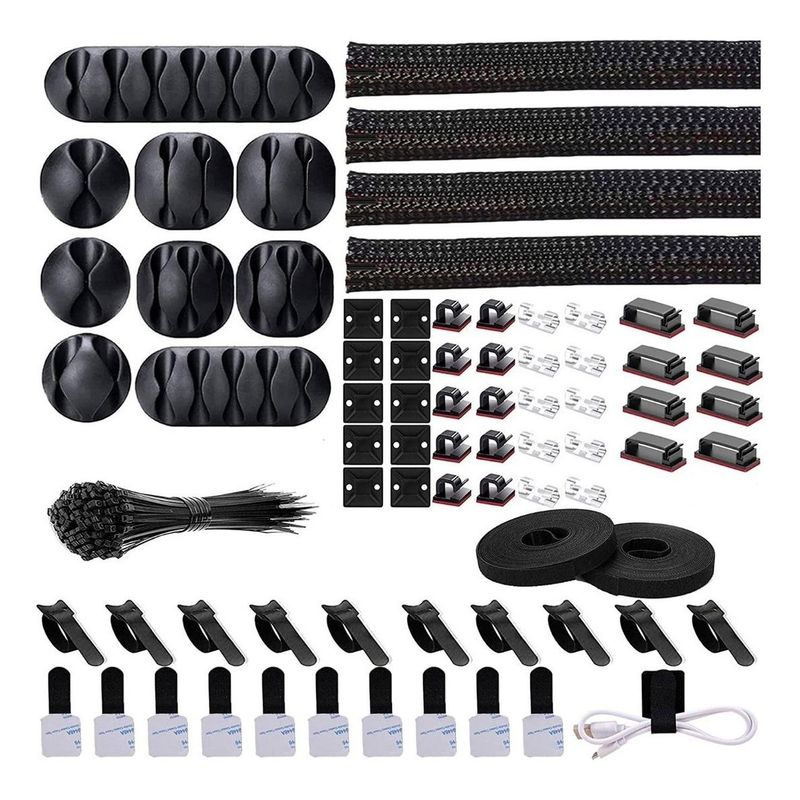 GENERICO - Kit Organizador de Cables de 173 Piezas con Accesorios