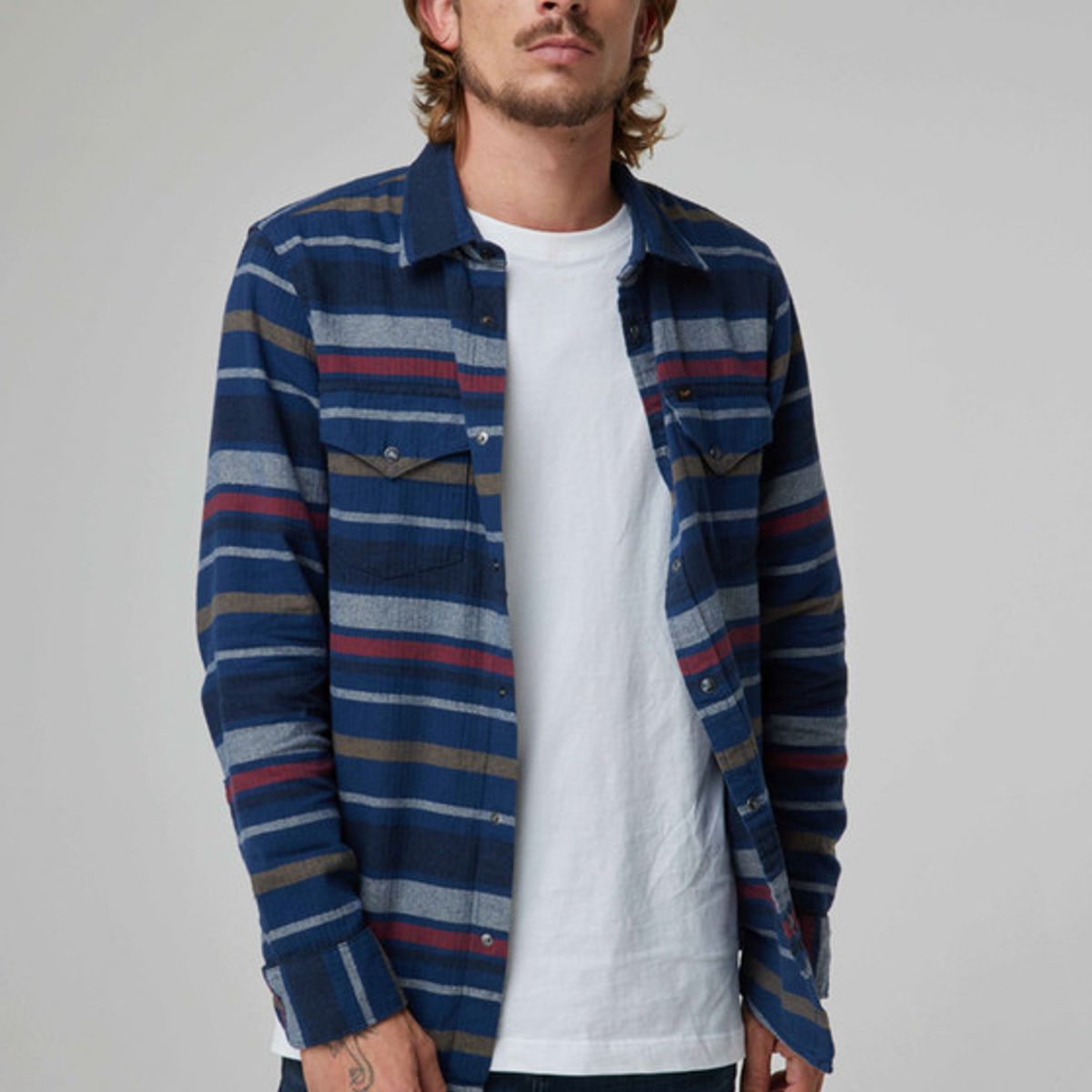 LEE - Camisa Hombre Clean Western Shirt Regular Fit Azul