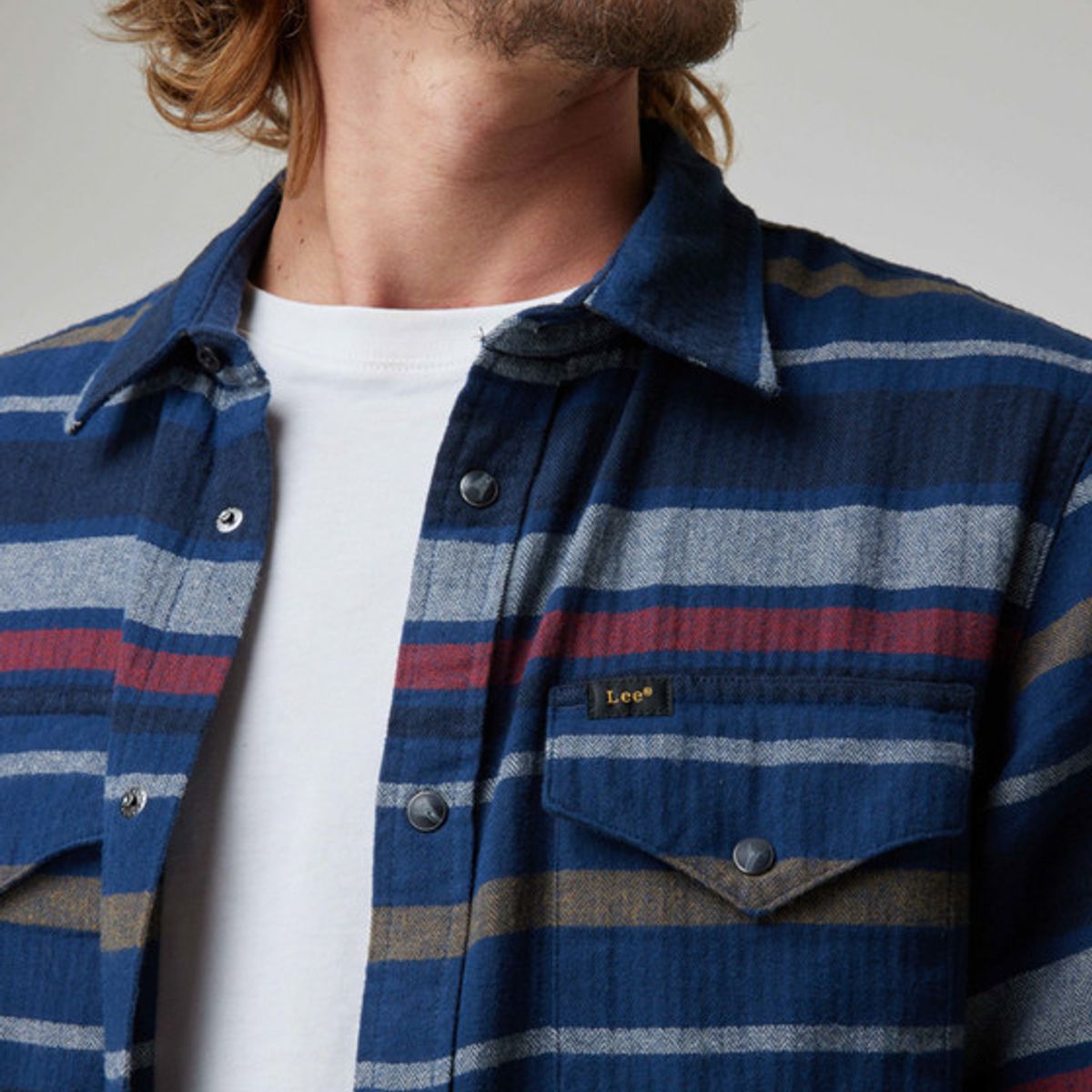 LEE - Camisa Hombre Clean Western Shirt Regular Fit Azul