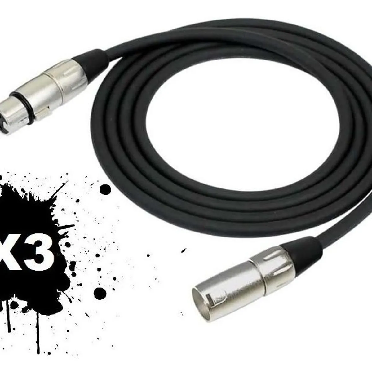 GENERICO - Cable de Extensión DMX-XLR3 Balanceado 45m Pack de 3