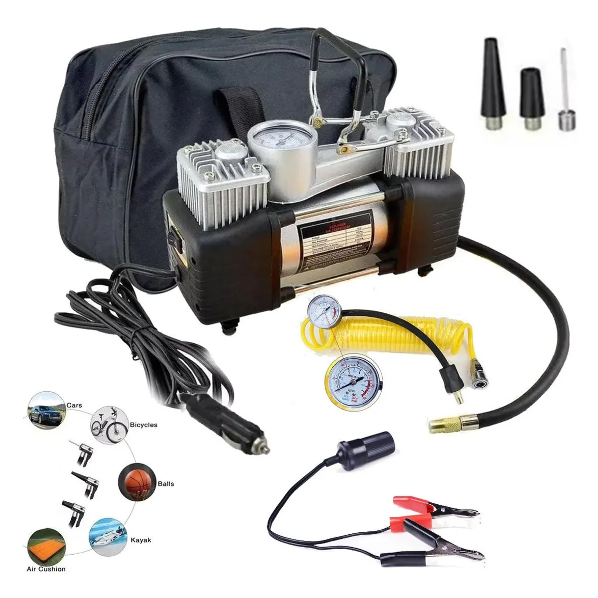 GENERICO - Compresor de Aire DC 12V para Neumáticos y Inflables