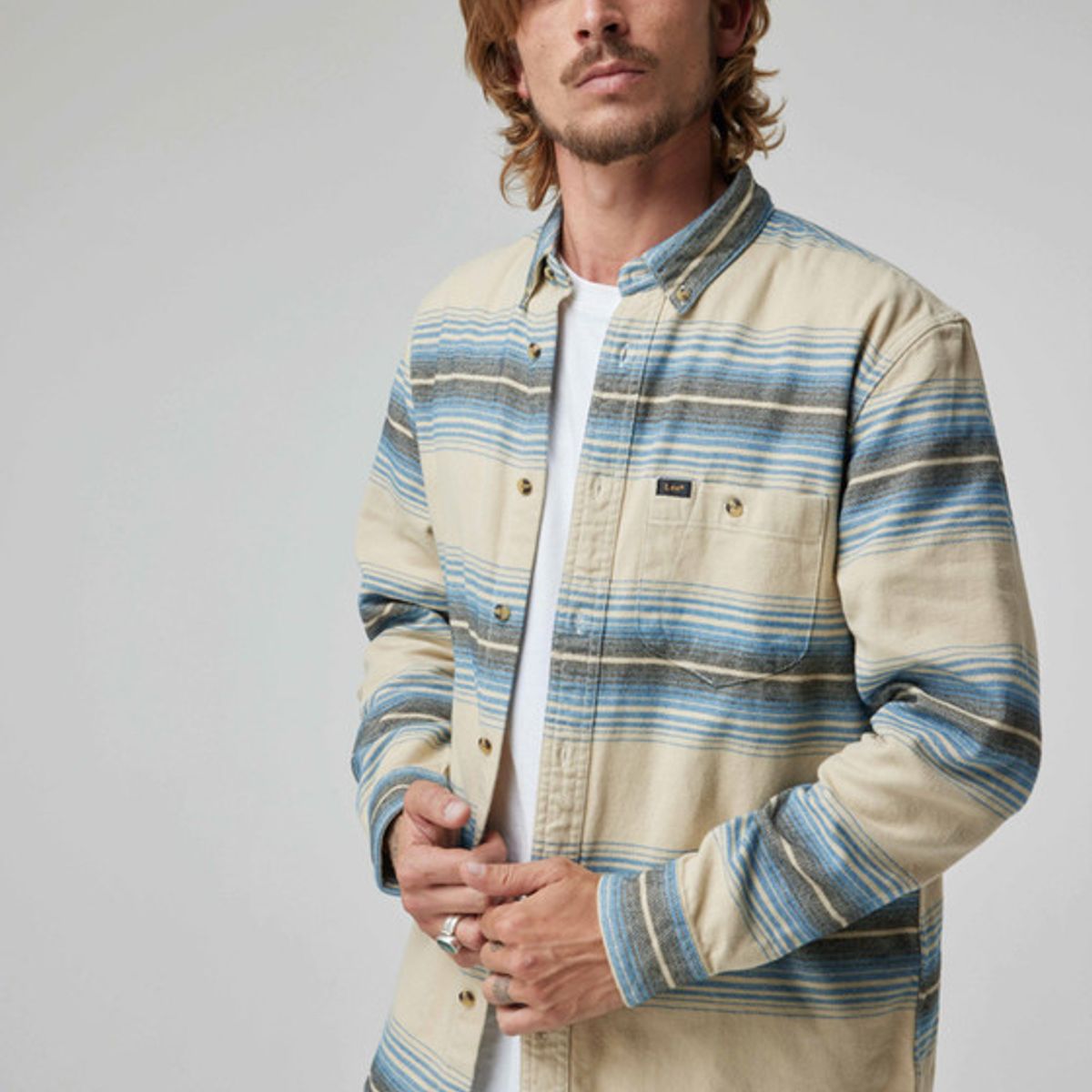 LEE - Camisa Hombre Riveted Shirt Relaxed Fit Marron