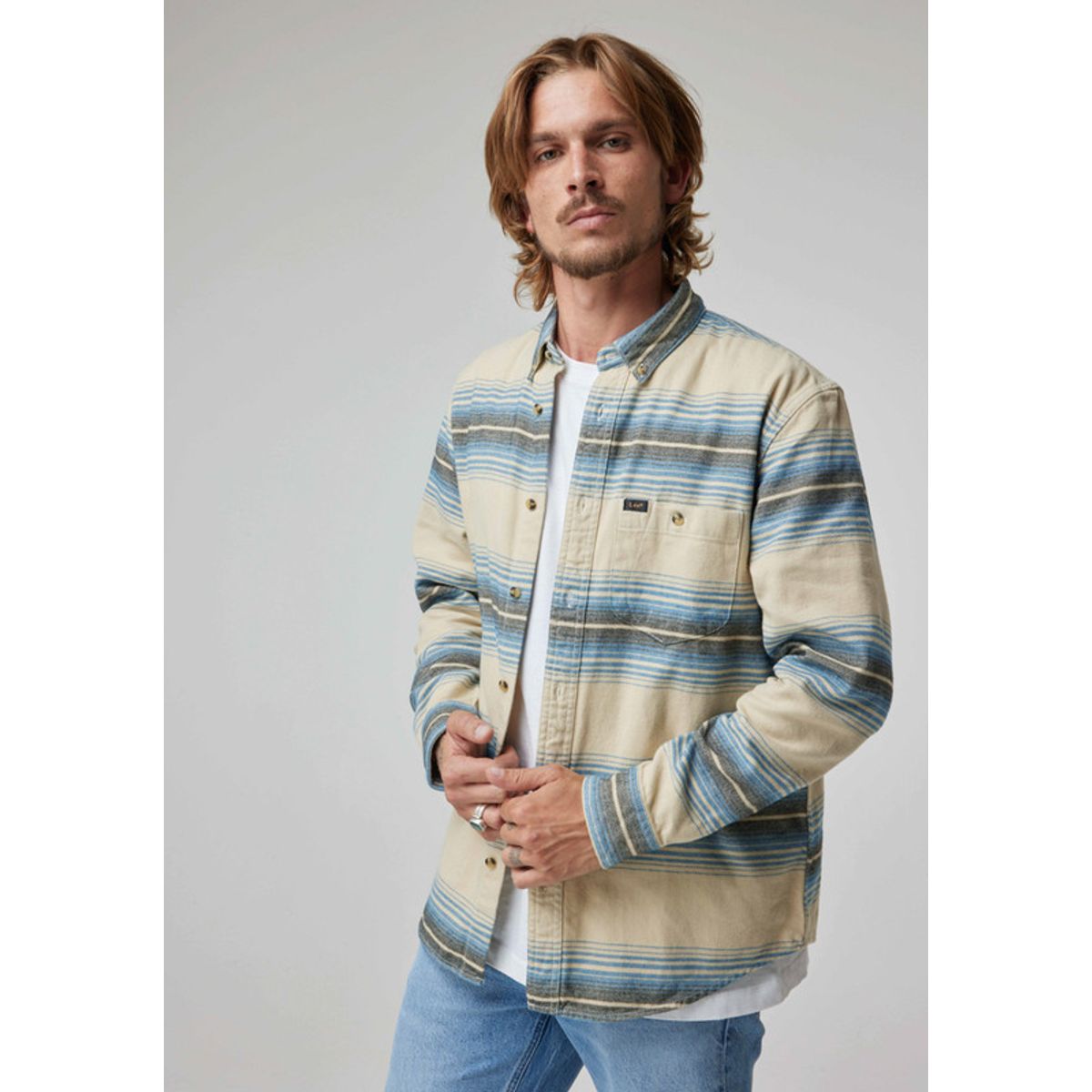 LEE - Camisa Hombre Riveted Shirt Relaxed Fit Marron