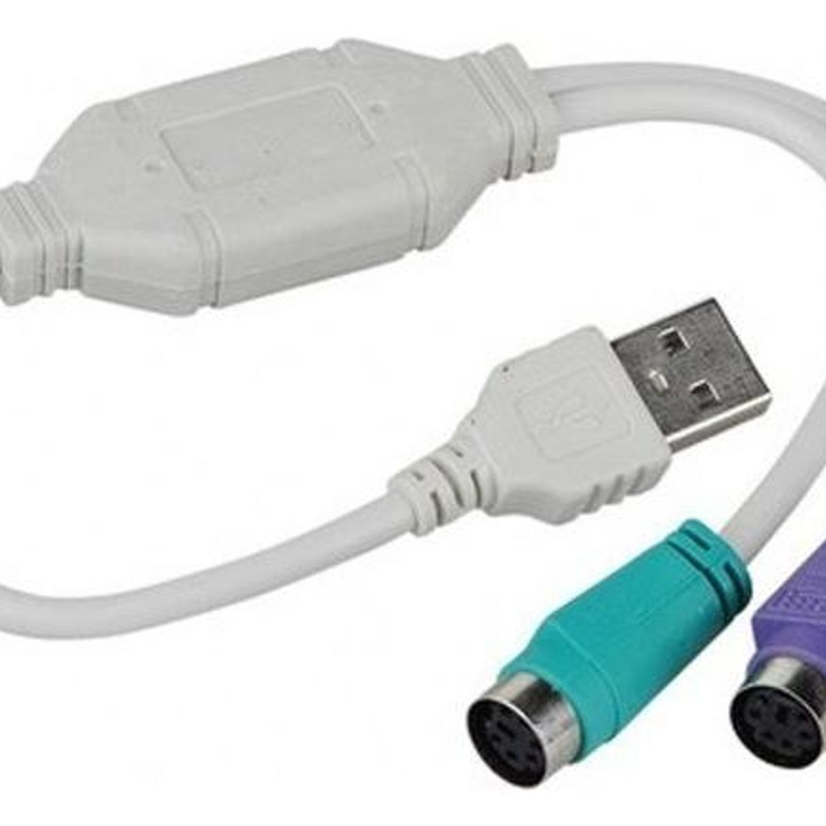 GENERICO - Adaptador USB a PS2 para Teclado y Mouse - Pack de 20 Unidades
