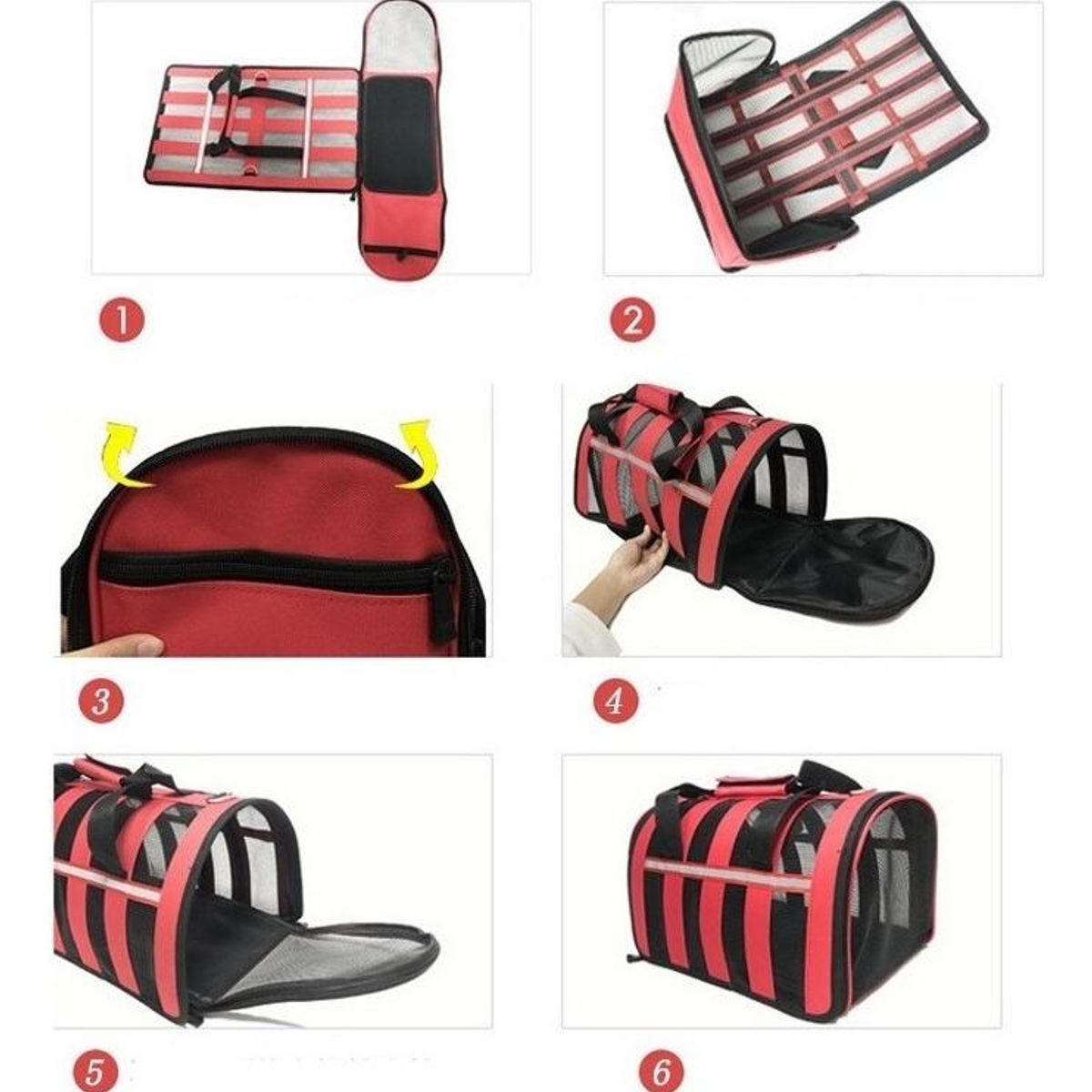 GENERICO - Bolso de Transporte para Mascotas Pequeñas Talla S Malla