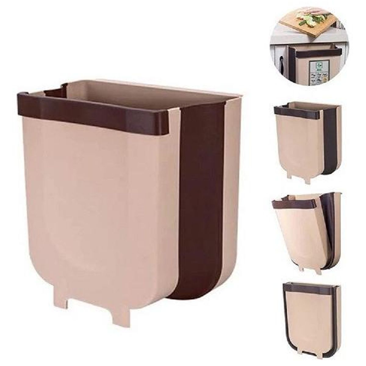 GENERICO - Basurero Plegable de Plástico para Cocina y Hogar