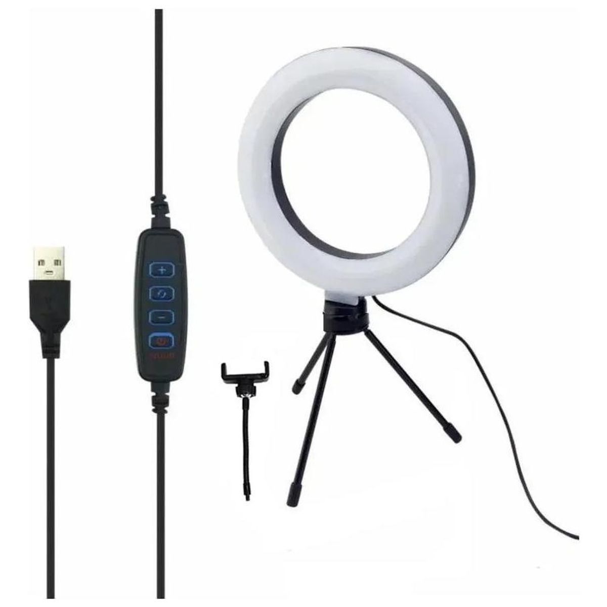 GENERICO - Lámpara de Aro LED para Fotografía con Trípode Ajustable