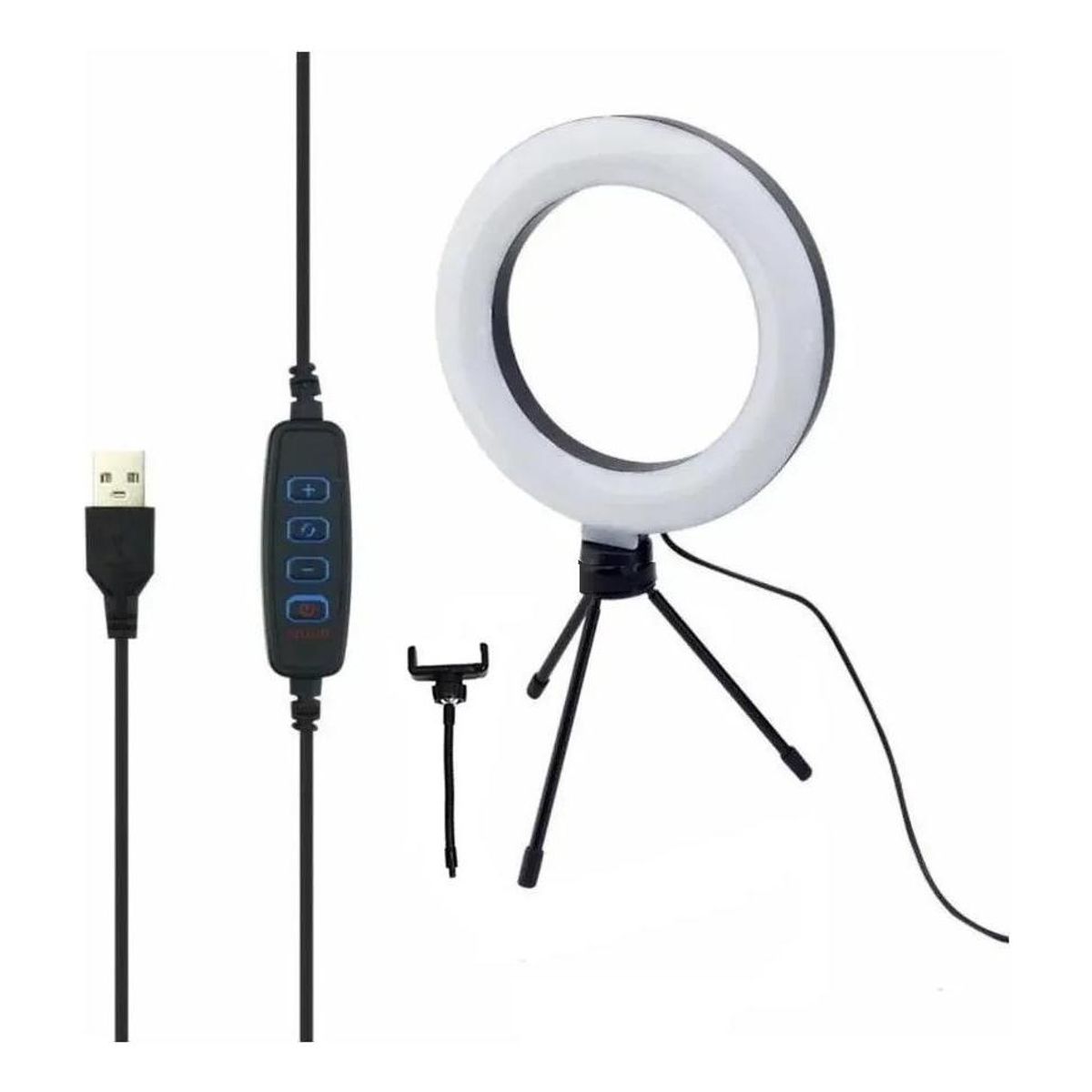 GENERICO - Lámpara de Aro LED para Fotografía con Trípode Ajustable