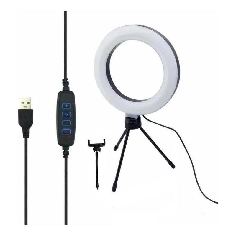 GENERICO - Lámpara de Aro LED para Fotografía con Trípode Ajustable