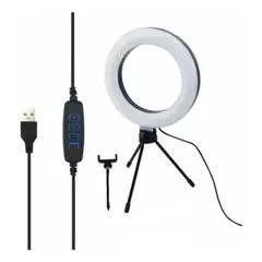 GENERICO - Lámpara de Aro LED para Fotografía con Trípode Ajustable