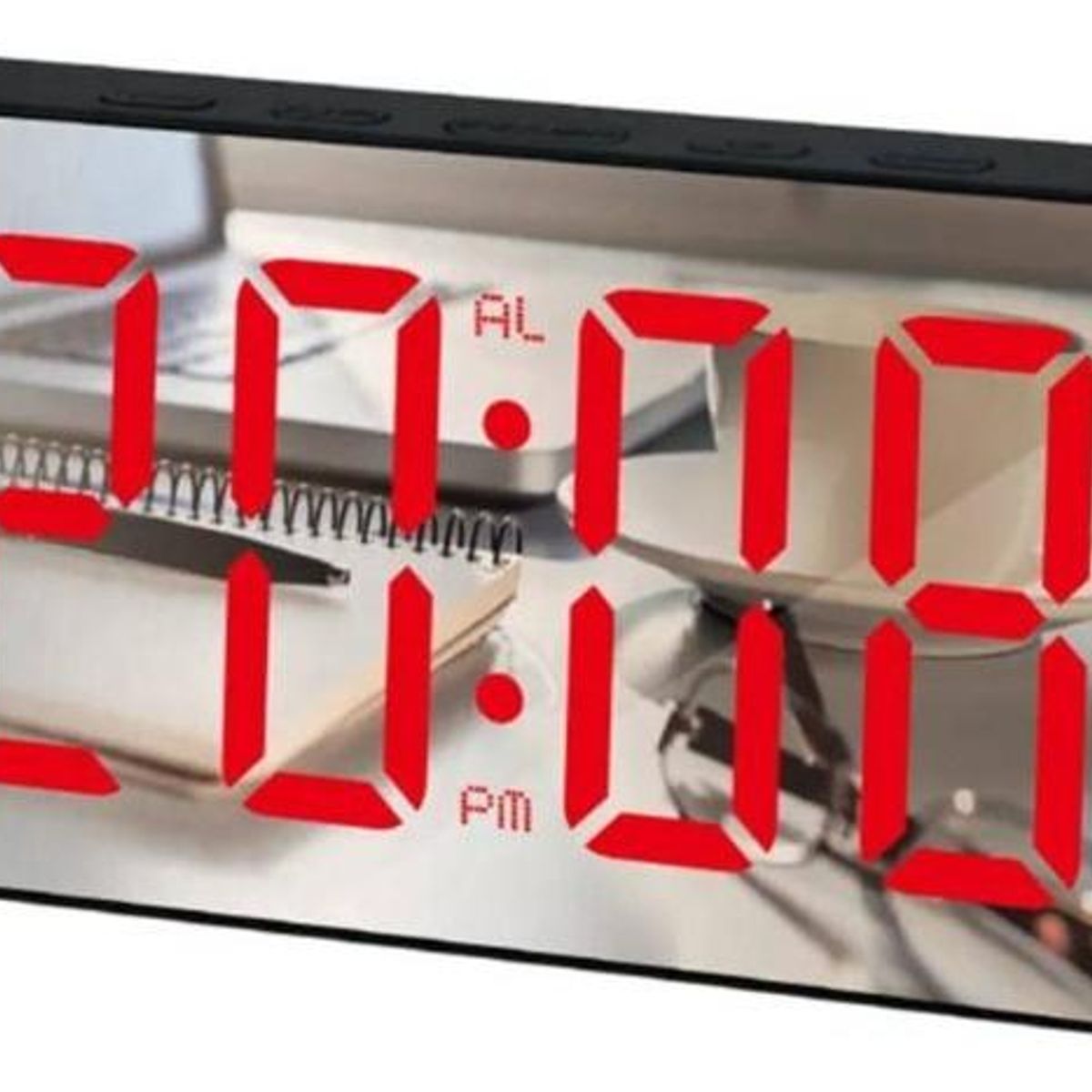 GENERICO - Reloj Despertador LED Mini Mirror DS-3699L