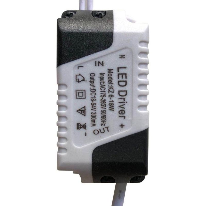 GENERICO - Transformador Led Driver 300mA 8W-18W para Focos