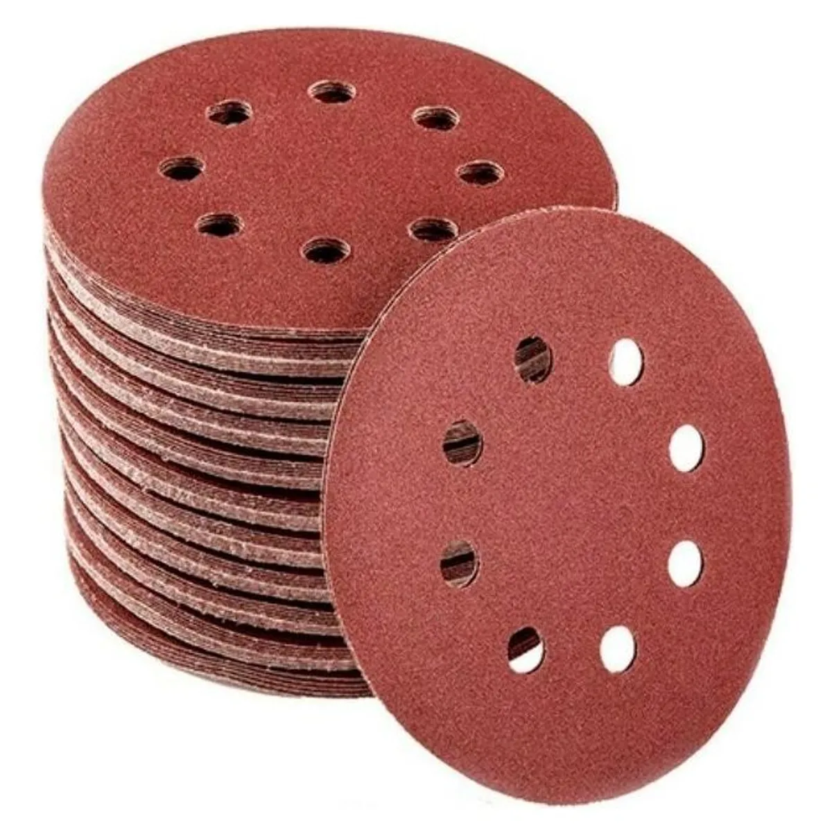 GENERICO - Set de 100 Lijas 180 Velcro 125 mm con Orificios