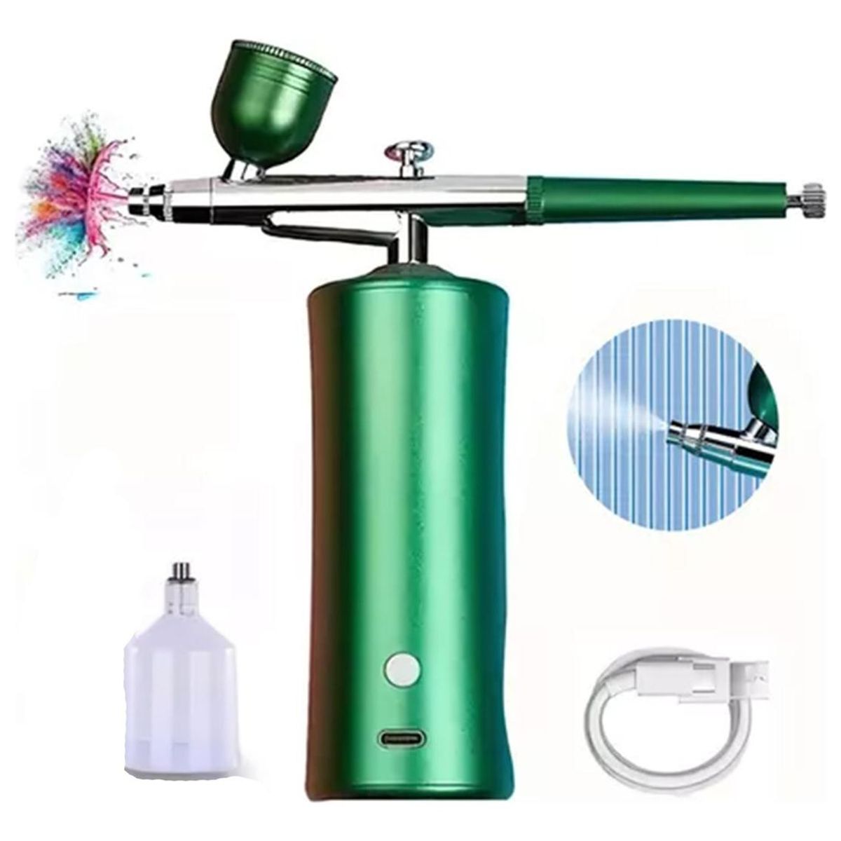 GENERICO - Aerógrafo Inalámbrico Portátil Recargable para Arte